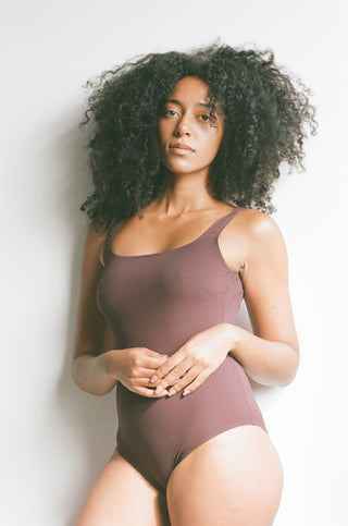 Swimsuit No.16 - Brown Rib Swimsuit No.16 - Brown Rib