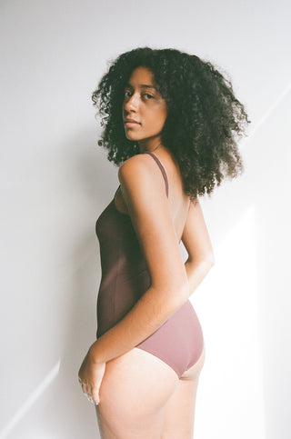 Swimsuit No.16 - Brown Rib Swimsuit No.16 - Brown Rib