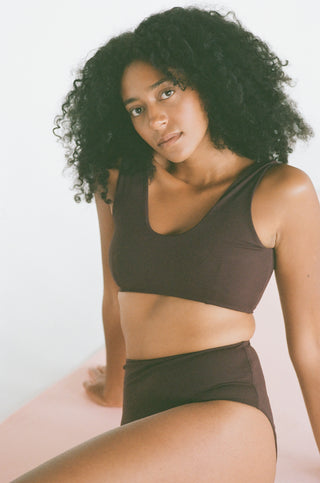 Top No.9 - Brown Rib Top No.9 - Brown Rib