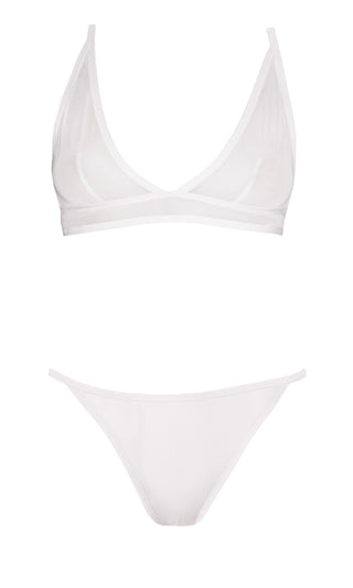 Triangle Mesh Bra - White Triangle Mesh Bra - White