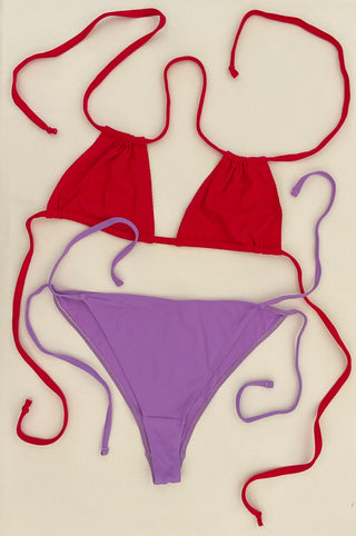 Tie Bottoms - Lila Rib Tie Bottoms - Lila Rib