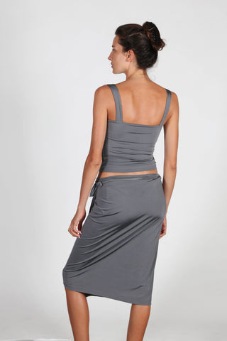 Wrap Skirt long - Silver Wrap Skirt long - Silver