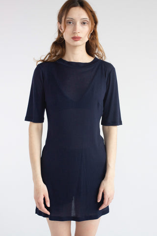 Tencel TShirt Dress - Darkblue Tencel TShirt Dress - Darkblue