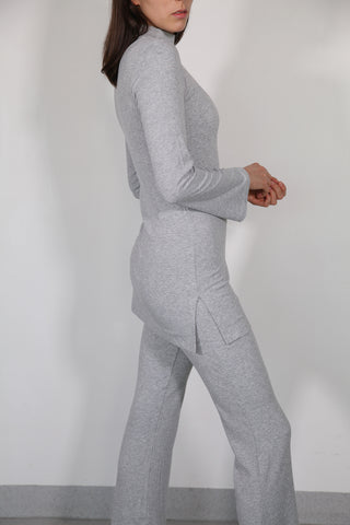 Rib Dress - Grey Melange Rib Dress - Grey Melange