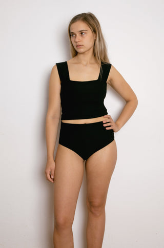 Top No.6 - Black Rib Top No.6 - Black Rib