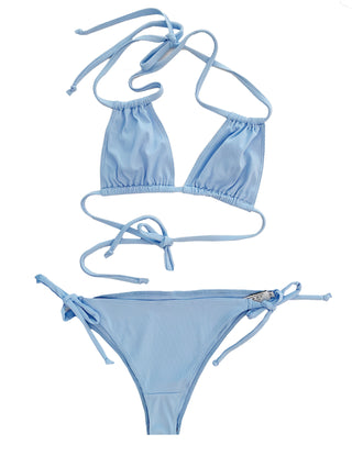 Tie Bottoms - Babyblue Rib Tie Bottoms - Babyblue Rib