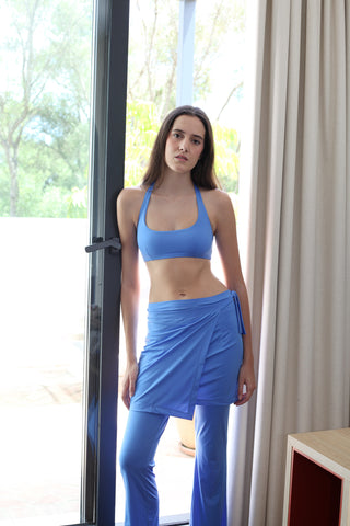 Wrap Skirt short - Sky Gloss
