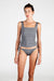 Tankini Top - Silver Gloss